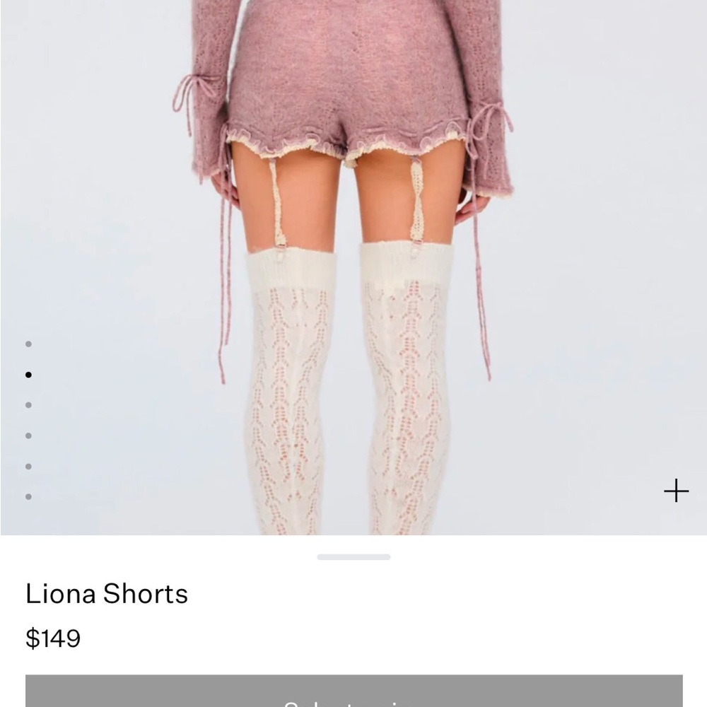 For Love And Lemons Pink Liona Shorts
